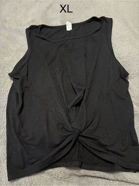 90 Degree By Reflex Black Twist-Front Tank Top